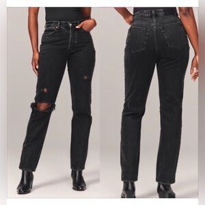 NWT Abercrombie & Fitch The Dad High Rise Curve Love 4 XS